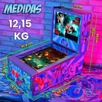 Pinball Virtual 15.6" + 12" con plunger analógico (Futurama Metálico con backglass)