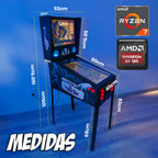Pinball Virtual, Playfield 27'5″, Backglass 19″, DMD 7", Ryzen 7 5800H (Último diseño disponible: Back to the Future)