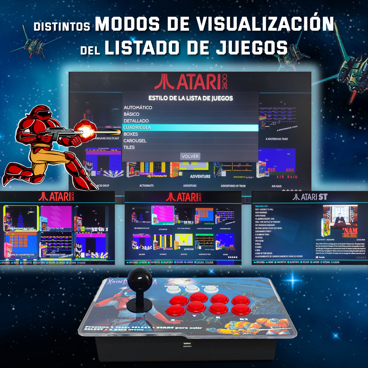 Pandora box 1P Xain'd Sleena EmulationStation +25.000 Títulos