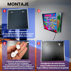Lámpara RGB - Backglass Pincab Flipper Pinball Dragon, Ideal para Decorar habitación Gaming Sala Arcade, Incluye Mando a Distancia con Distintos Modos de iluminación Ambiente