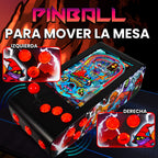 Pinball Virtual en Acero con 13.3” 1080p Playield, PC Intel N5105 con 8GB RAM y 128GB M2, 12 Botones Arcade retroiluminados, Frontend PinballX, VPX y VP9 (MiniPinball Curvo Metálico He-man Negro)