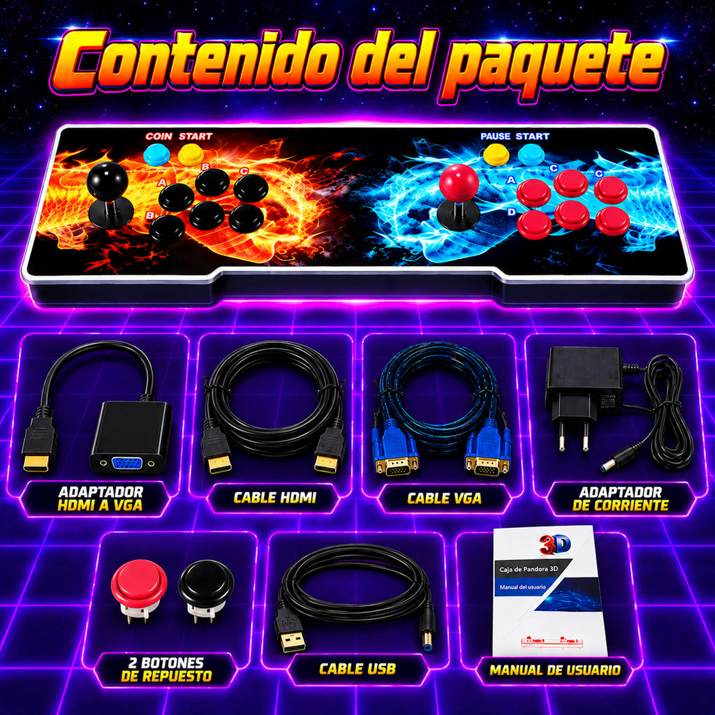 Pandora box 3D 10.000 juegos Amlogic S812 con 2GB RAM - Incluye función de instalar juegos