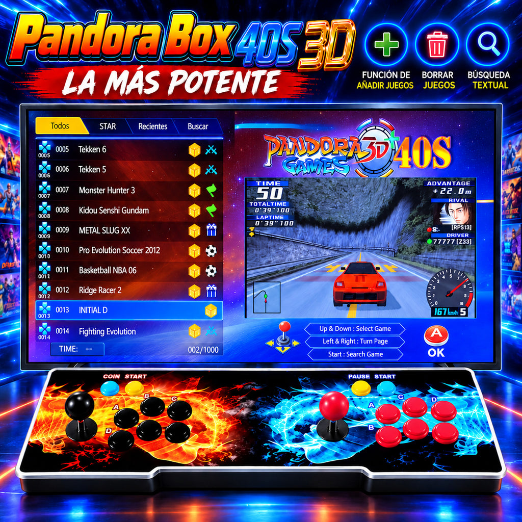 Pandora box 3D 10.000 juegos Amlogic S812 con 2GB RAM - Incluye función de instalar juegos