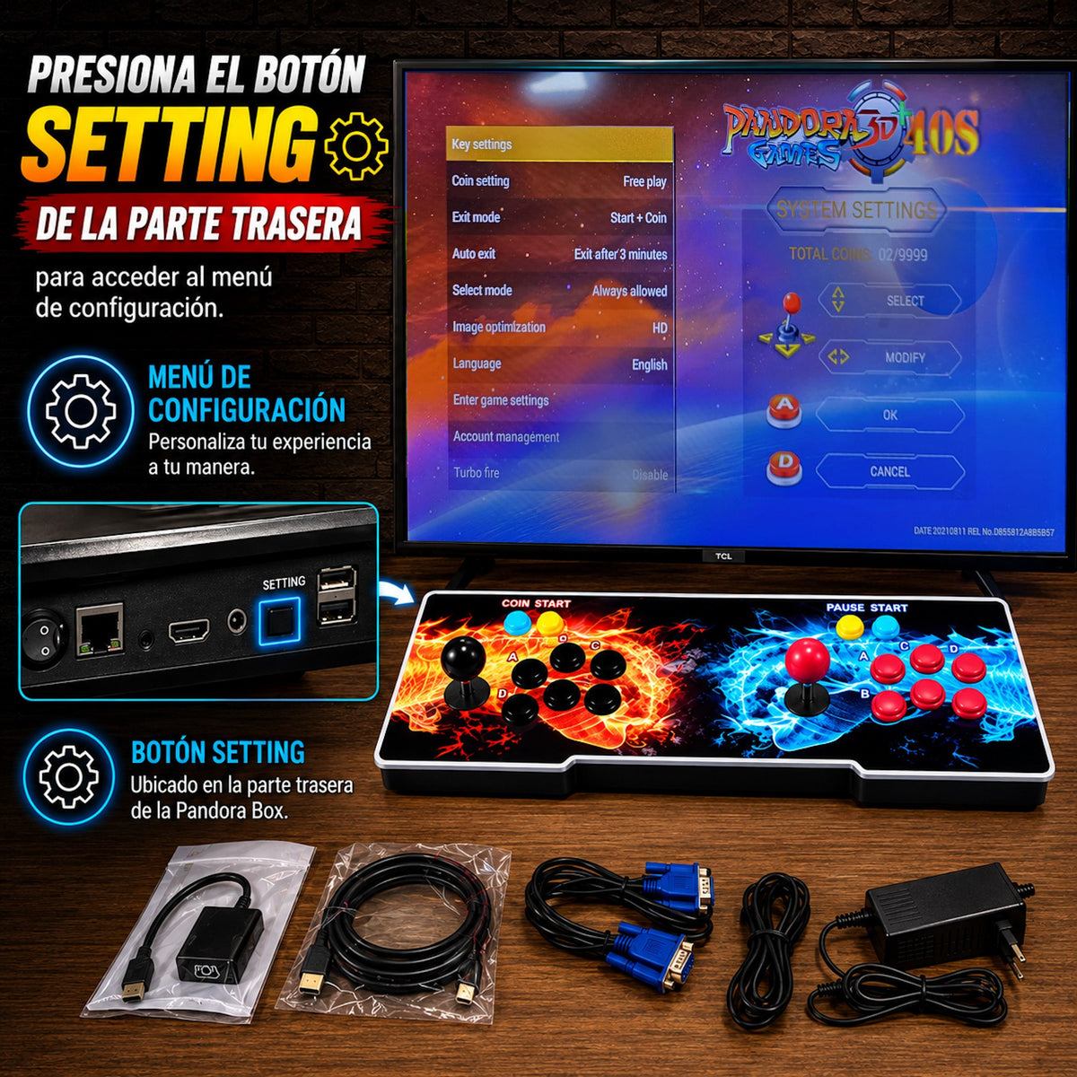 Pandora box 3D 10.000 juegos Amlogic S812 con 2GB RAM - Incluye función de instalar juegos