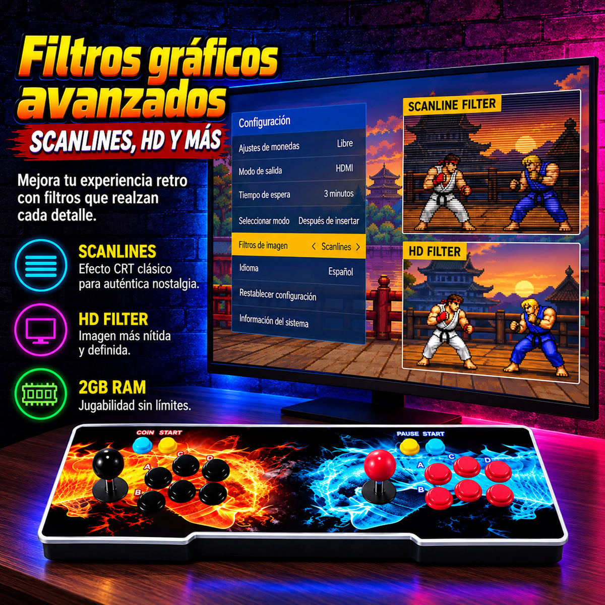 Pandora box 3D 36.800 juegos Amlogic S812 con 2GB RAM - Incluye función de instalar juegos