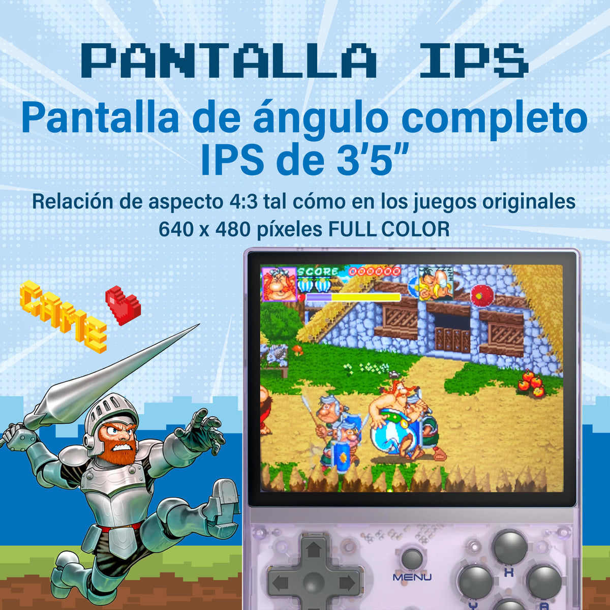Anbernic rg35xx • más de 5.000 juegos (color purple)