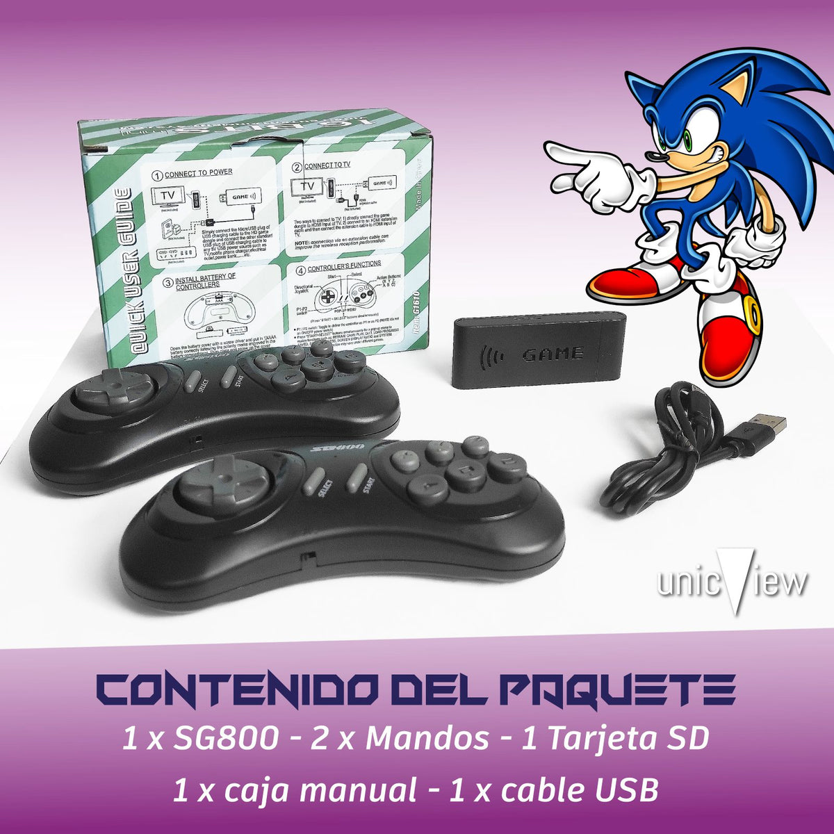 Consola Retro SG800 • 688 juegos preinstalados
