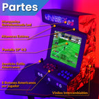 Bartop arcade diseño moderno Intel N100 16GB RAM NEGRA