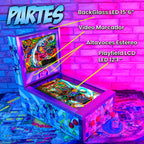 Pinball Virtual 15.6" + 12" con plunger analógico (Futurama Metálico con backglass)