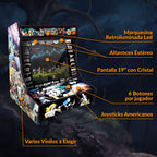 Bartop Arcade con monitor 19" 4:3 | La más recomendada | Mueble contrachapado de 19mm | Joysticks Americanos | Pandora DX2 PLus saga con 9.800 juegos compatible con PandoryDX