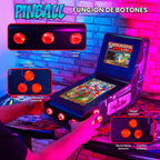 Pinball Virtual, Playfield 12″, Backglass 8″ INTEL N5105 (MiniPinball Curvo Metálico con Backglass TheFamilyAddams)