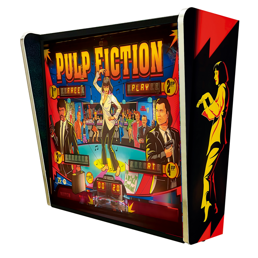 Lámpara RGB - Backglass Pincab Flipper Pinball Pulp Fiction, Ideal para Decorar habitación Gaming Sala Arcade, Incluye Mando a Distancia con Distintos Modos de iluminación Ambiente