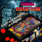 Pinball Virtual en Acero con 13.3” 1080p Playield, PC Intel N95 con 8GB RAM y 128GB M2, 12 Botones Arcade retroiluminados, Frontend PinballX, VPX y VP9 (MiniPinball Curvo Metálico TheAddamsFamily Negro)