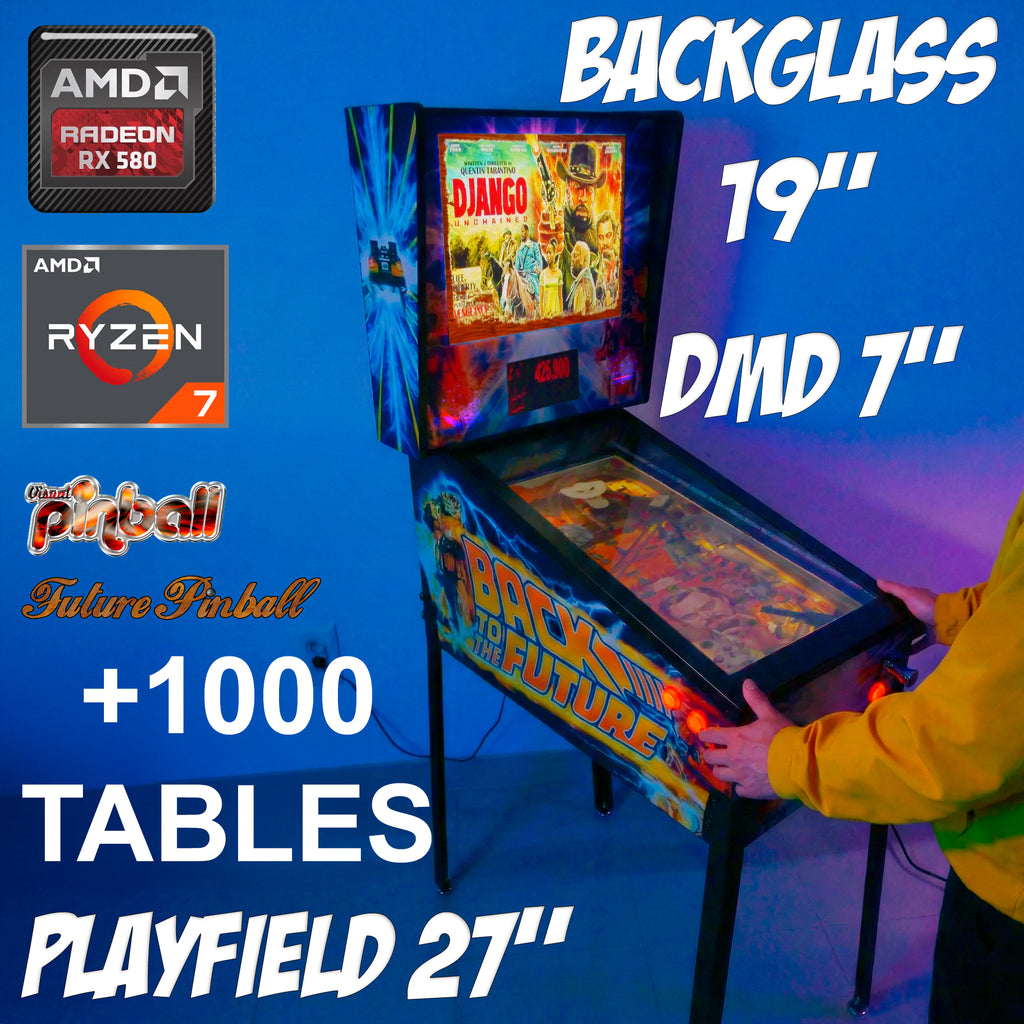 Virtual Pinball 27", DMD 7", Ryzen 7 5800H (Design selection: The Addams Family "Not available", Back to the Future, shipping costs included)