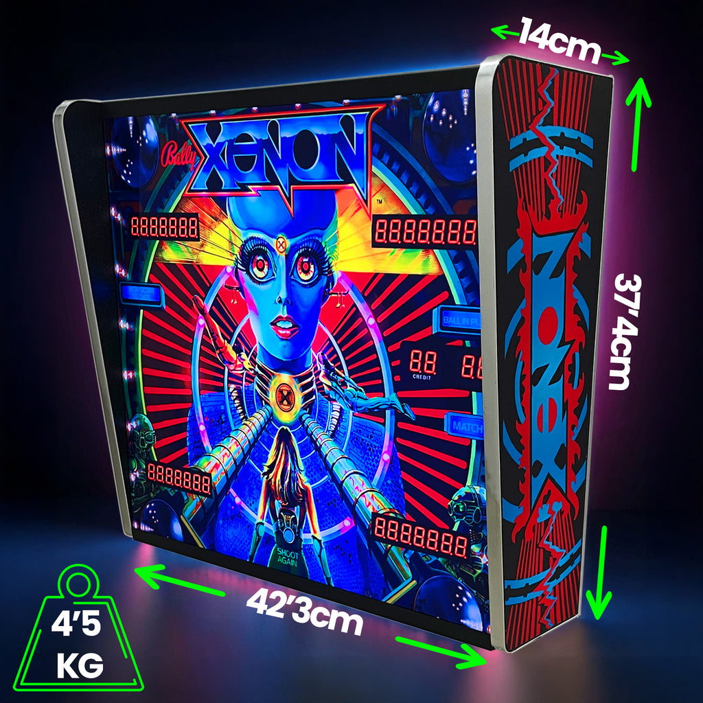Lámpara RGB - Backglass Pincab Flipper Pinball Haunted House, Ideal para Decorar habitación Gaming Sala Arcade, Incluye Mando a Distancia con Distintos Modos de iluminación Ambiente