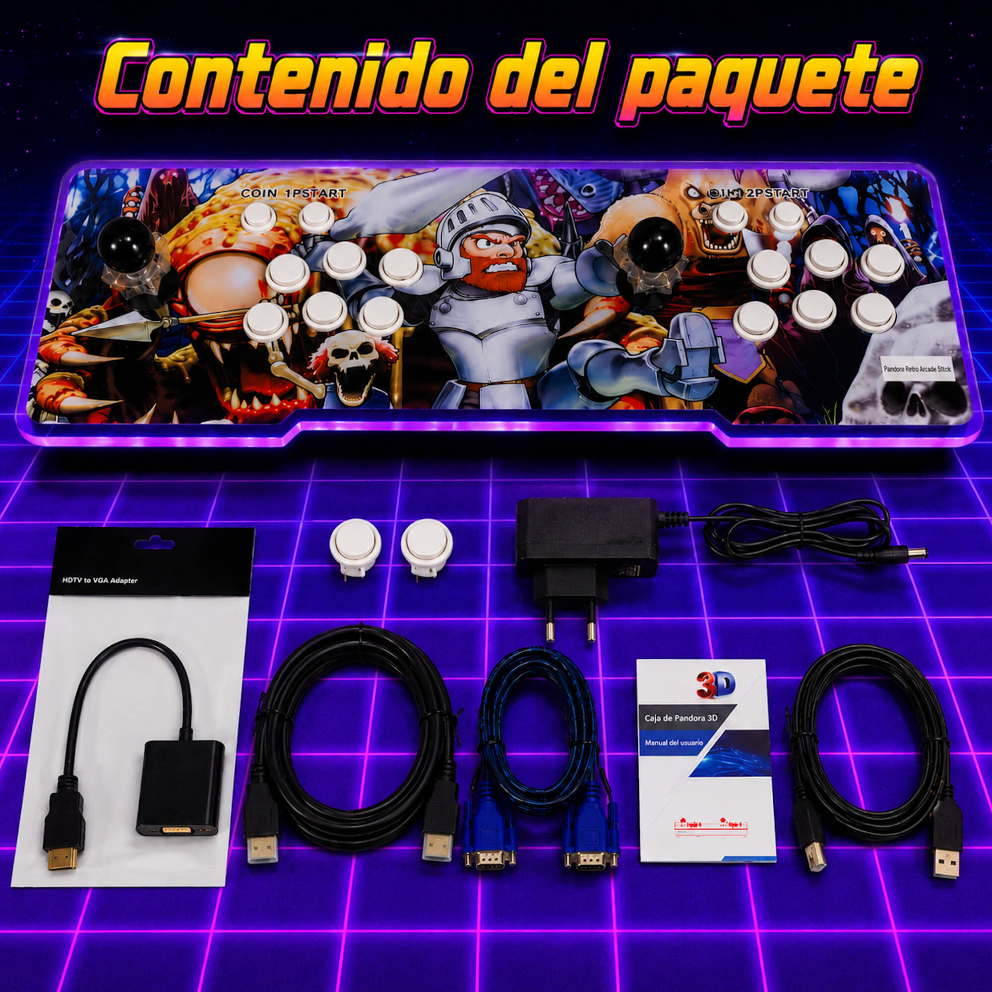 Pandora box S88 3D Wifi 36800 titulos • Más potente para 3D Amlogic S812, 2GB RAM • Maquina recreativa Arcade, Función de Guardar Partida. Mame,Neogeo, MD, Dreamcast, PSone, PSP y mucho más... - Imagen 5