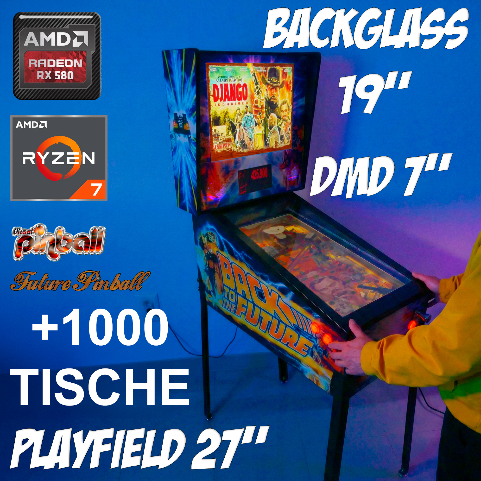 Virtual Pinball 27", DMD 7", Ryzen 7 5800H (Design selection: The Addams Family "Not available", Back to the Future, shipping costs included) - Imagen 16