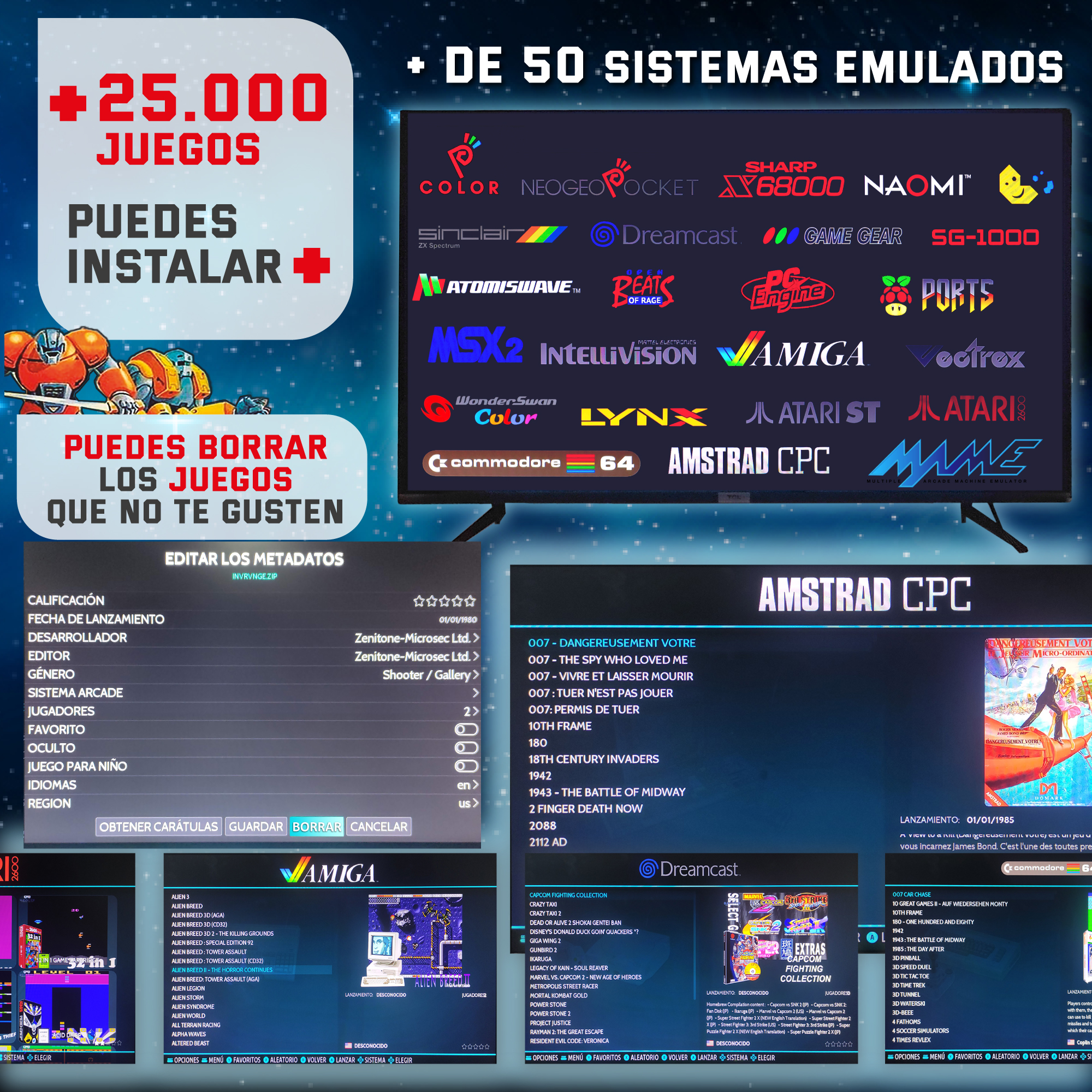 Pandora box 1P Xain'd Sleena EmulationStation +25.000 Títulos - Imagen 7